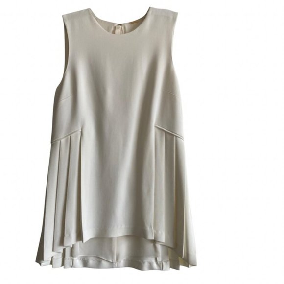 Adam Lippes Off White Pleated Blouse NWOT - Picture 1 of 8